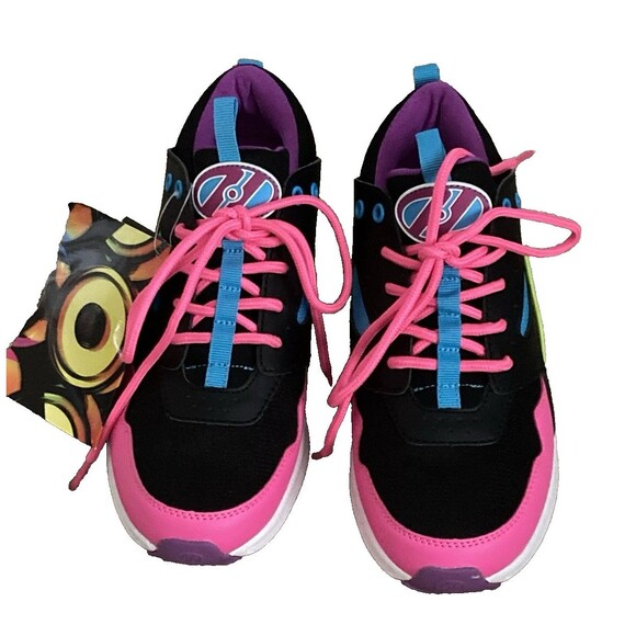 HEELYS Force HE100881 Black Pink Neon Multi Color Shoes Youth 6/ Women's 7 *READ - Picture 13 of 15